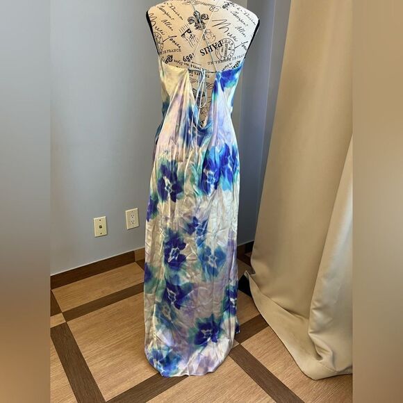 THE KOOPLES
Tie-dye Silk Open back maxi  Dress NWT Size 4 = US 10 - Picture 3 of 16